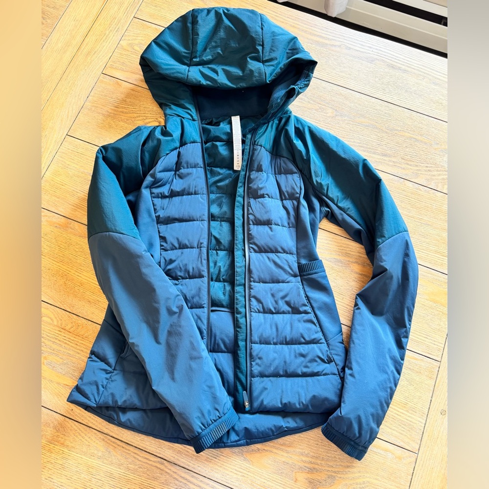 Lululemon Down For It All Teal Blue Jacket